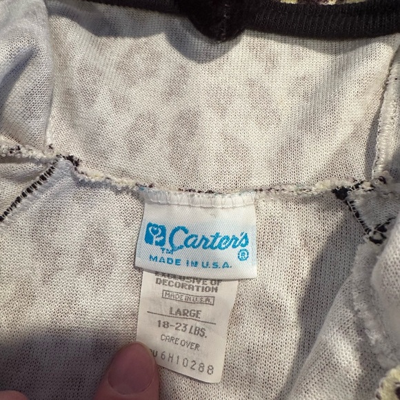 Vintage Carter's Leopard Print Baby One Piece Light Neon Yellow Sz Large 18-23lb - Picture 13 of 13